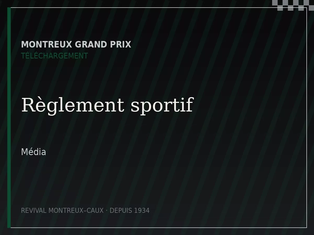 Règlement sportif (PDF)